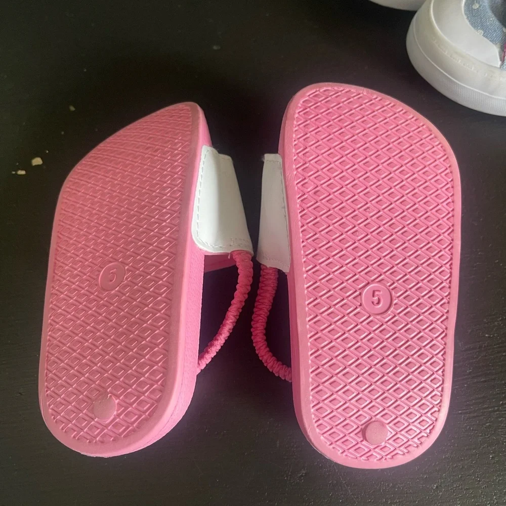 Kids Pink Mermaid Slide Sandals